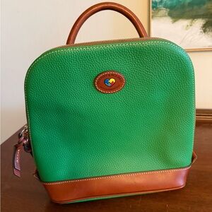 Dooney & Bourke Green and Tan Leather Autism Awareness Backpack